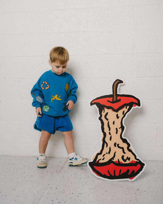 Kids Blue Terry Shorts